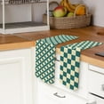 thumbnail image 2 of 2PCS Green and Orange Kitchen Towels Checkered Dish Towel 16x24 Inches Modern Neutral Home Decorative Absorbent Dishcloths Hand Tea Towels for Spa Bath Decor, 2 of 6