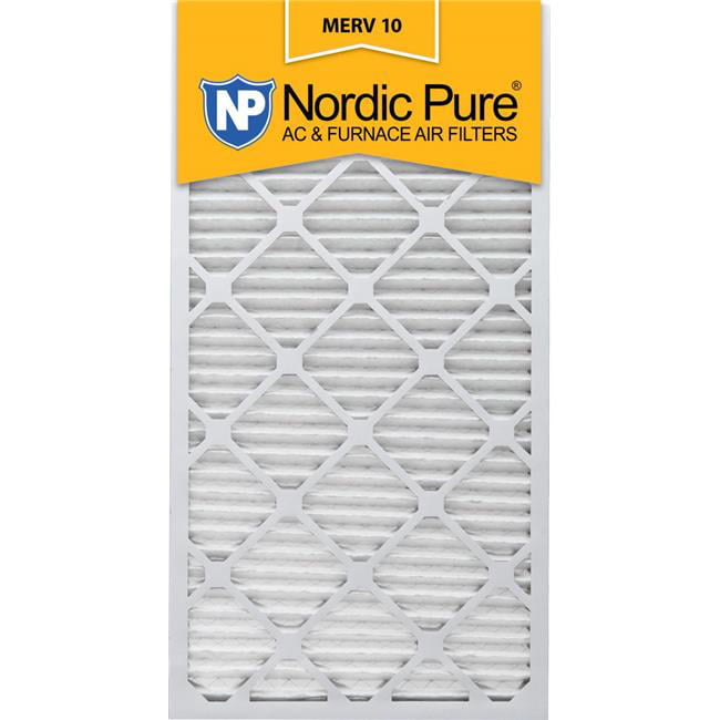 Nordic Pure 24x24x1 MERV 10 Pleated AC Furnace Air Filters 2 Pack 