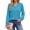 Lake Blue, variant on Fantaslook V Neck Blouses for Women Dressy Casual Tops Button Long Sleeve Shirts Trendy Fall Tops
