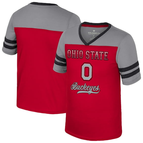 Girls Youth Colosseum Scarlet Ohio State Buckeyes Princess Bubblegum Bling T-Shirt