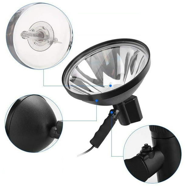 Linterna de mano HID, linterna de mano HID de 100 W, linterna HID para acampar, linterna de caza de primera línea