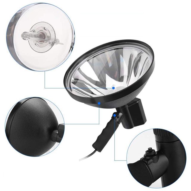 Linterna de mano HID, linterna de mano HID de 100 W, linterna HID para acampar, linterna de caza de primera línea