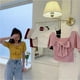 thumbnail image 4 of Sonducket Camisa de punto Bowknot Camiseta de color sólido Manga corta Top fino de verano Prendas para la parte del cuerpo Albaricoque, 4 of 6