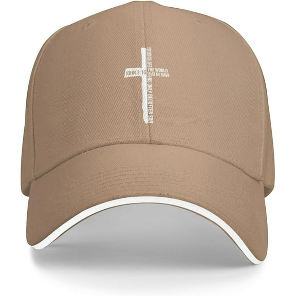 John 3:16 for God So Loved The World Cross, Christian, Faith Baseball Cap Women Trucker Hat Men Dad Hat Black