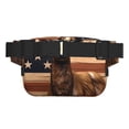 thumbnail image 3 of Fuzoiu Deer American Flag Vintage Print Unisex Square Double Layer Waist Bag,Crossbody Fanny Pack Travel Workout Accessory, 3 of 9