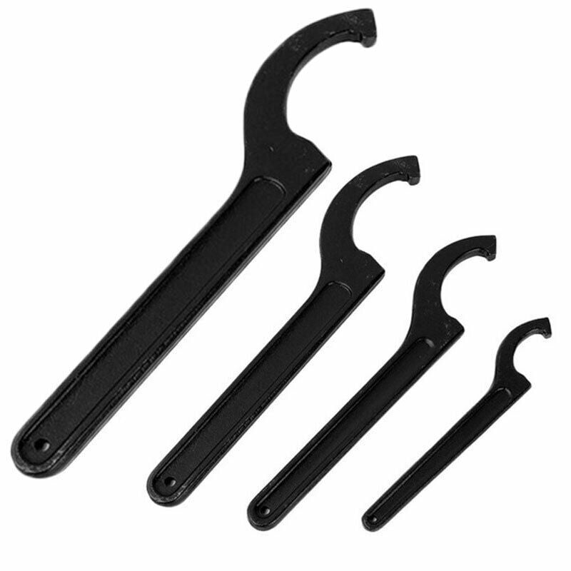 Adjustable Hook Motorcycle Suspension Bicycle Crescent Spanner Wrench Tool T 