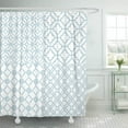 thumbnail image 1 of Cortina de Ducha ABPHQTO Estampado Azul de Flores Blancas 160x180 cm, 1 of 1