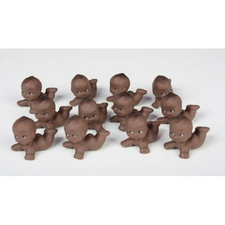african american kewpie babies - for baby shower favors, cake decorations & baby gift decorations 24pcs (2 packages of 12 pcs)