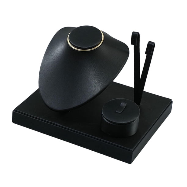 Exhibidor de joyas, elegante organizador de almacenamiento decorativo, soporte de exhibición de collares para ferias comerciales, hogar, dormitorio, Negro