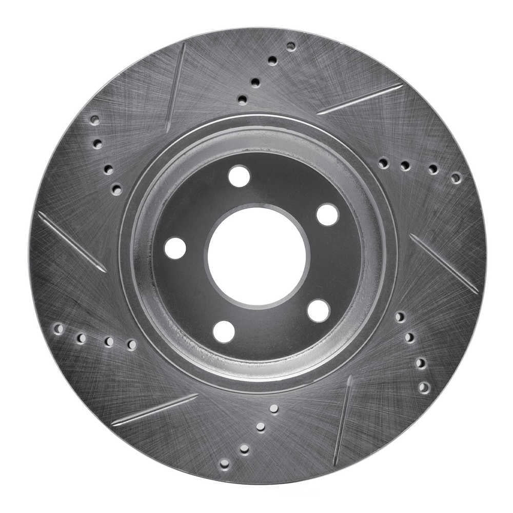 Dynamic Friction Company 631-53003R DFC Brake Rotor - Drilled And Slotted - Silver