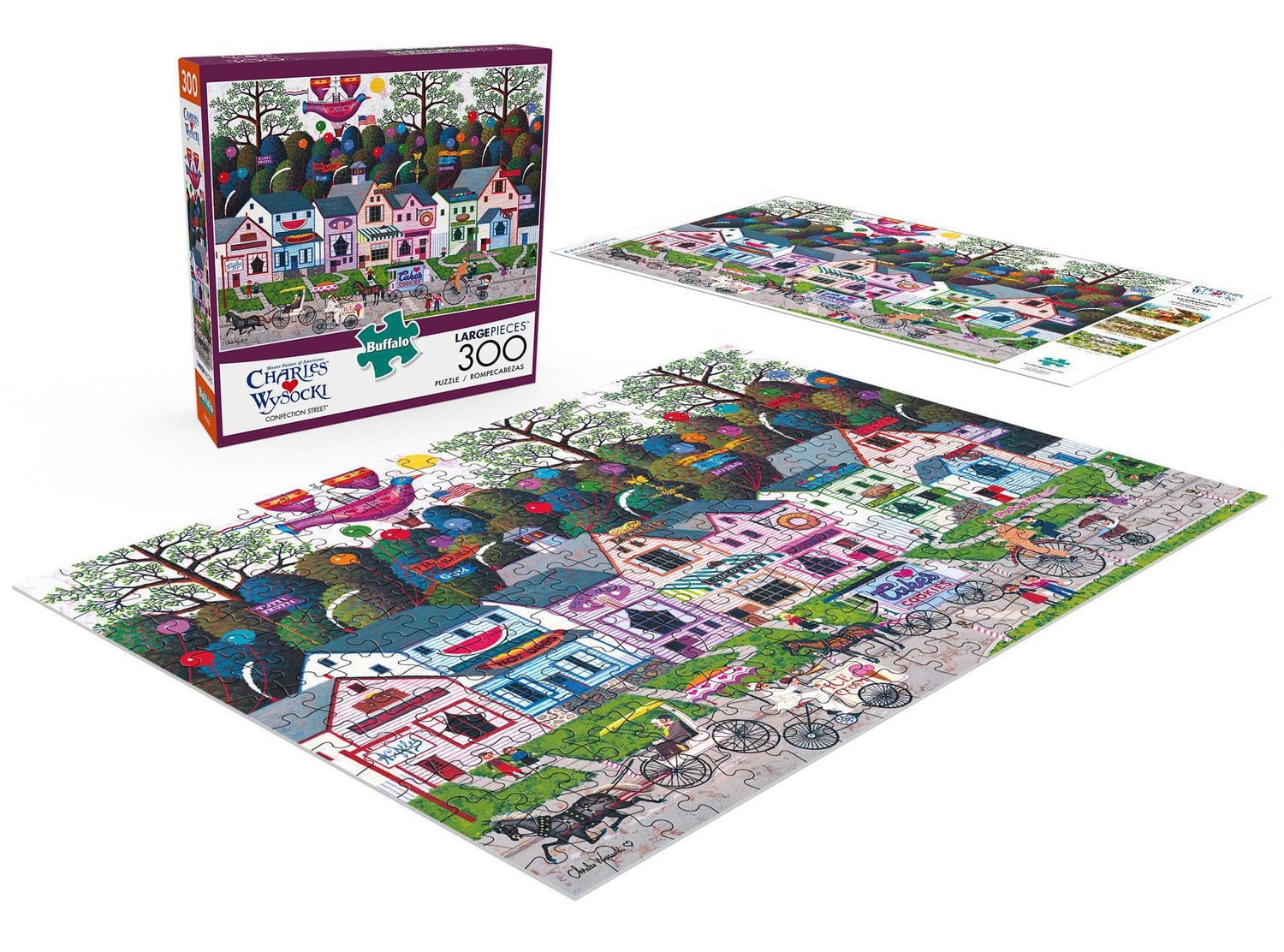 Buffalo Games - Charles Wysocki - Confection Street - 300 Piece Jigsaw Puzzle
