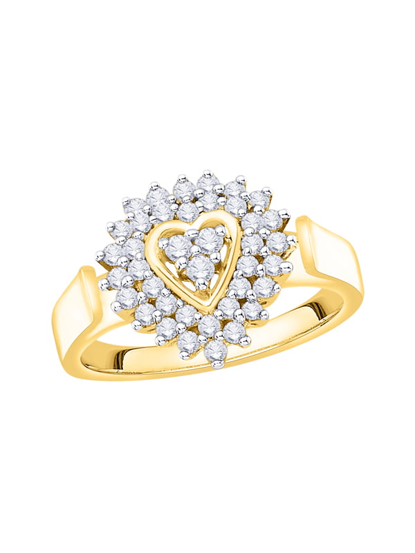 Katarina - Diamond Heart Ring in 10K Yellow Gold (1/2 cttw) (I-Color ...