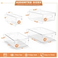 thumbnail image 3 of Sorbus 15 Pack Clear Plastic Storage Bins, Clear Organizer Bins with Handle for Kitchen, Pantry, Cabinet, Refrigerator, Craft, Toys, Clothes, Closet, Under Sink, Bathroom Organizers and Storage, 3 of 7