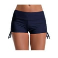 thumbnail image 2 of Womens Swim Shorts Stretchy Sporty Bathing Suit Bikini Bottoms Side Drawstring Boyshorts Board Shorts, 2 of 6