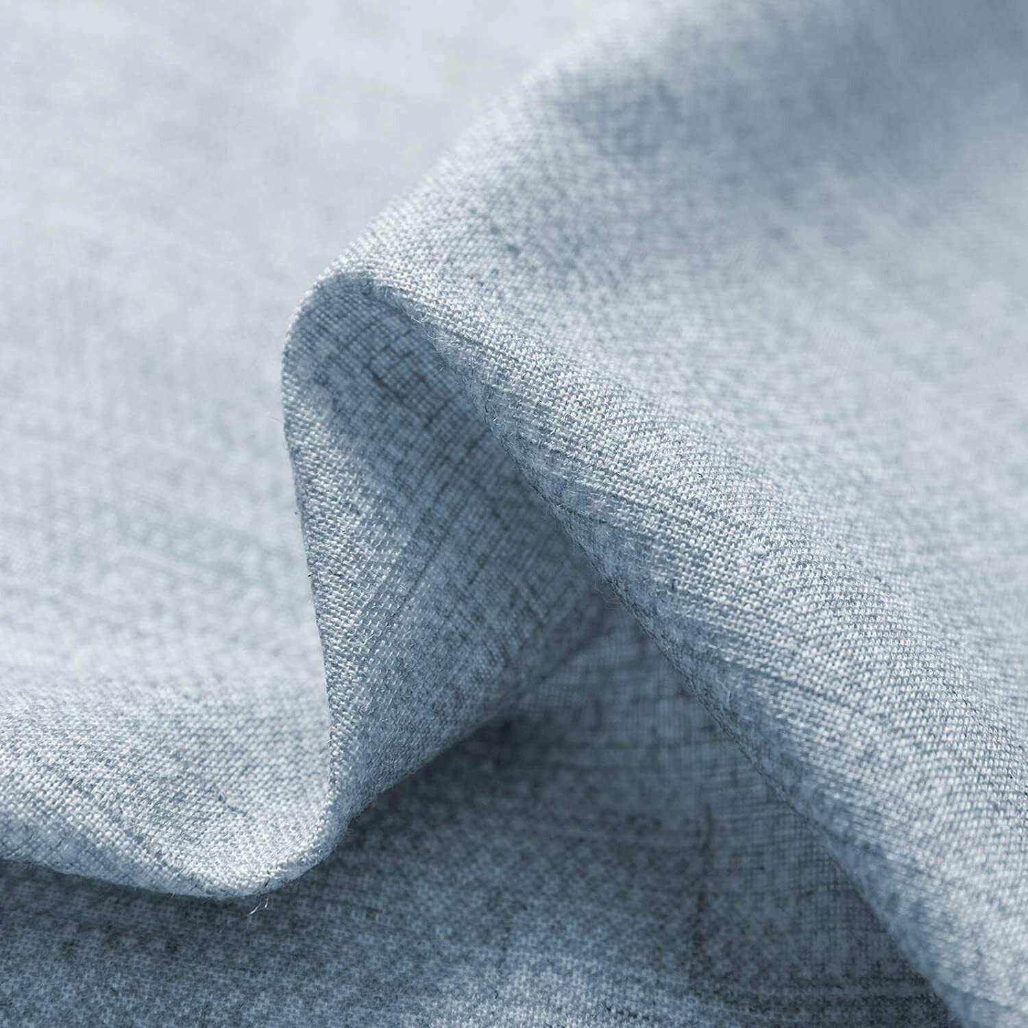 Linen Textured Short Curtains Kitchen Tiers Solid Color Cafe Drapes Rod Pocket