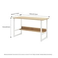 thumbnail image 2 of Zateety Computer desk Desktop  house Simple desk  bedroom desk desk Student home study desk,Home Office Computer Desk with Bookshelf, Wood Computer Desk with Storage Shelves Modern Laptop Table, 2 of 6
