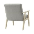 thumbnail image 3 of HomeRoots 533963 30 in. Linen Arm Chair, Gray & Cream, 3 of 3