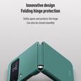 thumbnail image 7 of SaniMore for Samsung Galaxy Z Flip 4 6.7" Folding Hinge Fluffy Paint Case, Rugged PC Anti-Fingerprint Anti-Scratch Full Body Protective Case for Samsung Z Flip 4 Women Men, Darkgreen, 7 of 7