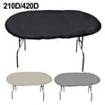 thumbnail image 3 of GLFILL pour Table de Jeu de Poker Ovale Protection avec Design Pliable Gris 210D, 3 of 8