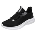 thumbnail image 1 of WEAIXIMIUNG Sneakers Women Trendy White Women Sneakers Fashionable Couple Style New Pattern Color Blocking Summer Mesh Breathable and Comfortable Flat Bottom Lace Up Casual Shoes, 1 of 9