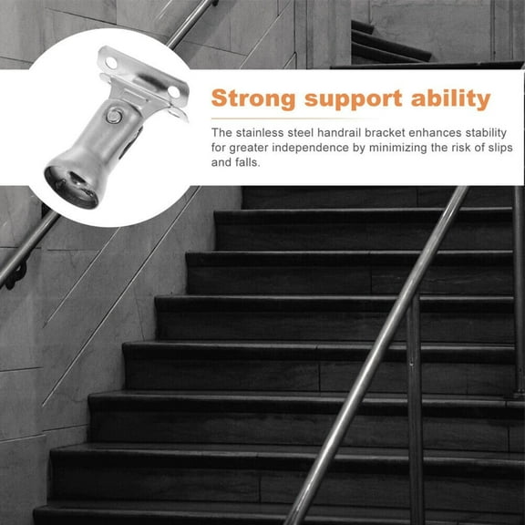 4 PCS Stainless Steel Handrail Bracket for Stair Railing Support