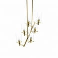 thumbnail image 6 of Modway Skylark 6-Light Glass and Metal Chandelier in Clear/Satin Brass, 6 of 7