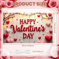 thumbnail image 2 of Red Theme Valentine's Banner Heart Shape Love Display Rose Decor Romantic  Heart Backdrop for Valentine's Party Romantic Date Anniversary Celebration, 2 of 8