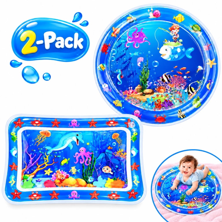 Wonderstone 2-Pack Water Play Mats, 30" & 40" Round photo 1
