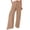 Khaki, variant on YIFUNIN Women's Cotton Linen Wide Leg Palazzo Pants with Elastic Waist & Button, Summer Casual Trousers with Side Pockets, Relaxed Beach Wear,Dark Purple L