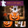 thumbnail image 4 of HOMCOM 6FT Inflatable Halloween Jack-O-Lantern and Ghosts, Inflatable Outdoor LED Yard Display, Built -in LED, 4 of 10