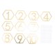 thumbnail image 5 of UPGRATOR 10Ud Números De Para Dorados Con Soporte Acrílico Hexagonal Para De Eventos, 5 of 8