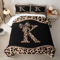 thumbnail image 2 of Erosebridal Brown K Letter Twin Quilt Set for Girls, Bow Bling Crystal Ribbon Twin Coverlet Set, 2 Pieces, 2 of 7