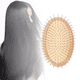 thumbnail image 1 of Cepillo para el cabello, cepillo para el cabello de bambú con cerdas de acero, masaje del cuero cabelludo, reducción de enredos y roturas del cabello, 1 of 5