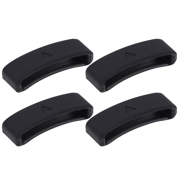 Raindrops Black Watch Band Replacement Straps 4-Pack Comfortable Fit and Stylish