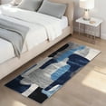 thumbnail image 2 of GlowSol 2'x6' Hallway Runner Rugs Modern Abstract Print Runner Rug Non-Slip Bedroom Soft Runner Rug for Kitchen Laundry Room, Blue, 2 of 6