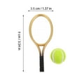 thumbnail image 3 of SHISUYAN 1 Set Mini House Tennis Racket and Tennis Model Mini Ornament Photo Prop, 3 of 8
