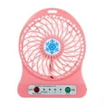 thumbnail image 2 of UttpKLBx Clearance Home Gadgets Portable Rechargeable LED Light Fan Cooler Mini Desk USB 18650 Battery Fan for Office Bedroom Table Outdoor Student Gifts (Pink), 2 of 9