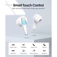 thumbnail image 5 of Audífonos inalámbricos verdaderos, auriculares Bluetooth 5.2 en la oreja, tiempo de reproducción de 32 horas, llamada clara ENC, carga rápida USB-C, control táctil, auriculares inalámbricos deportivos JFHHH pequeña, 5 of 5