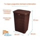 thumbnail image 4 of Cesto para Ropa Sucia Tipo Rattan - 2 Piezas con Tapa Abatible y Agarraderas Laterales, 4 of 9