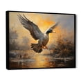 thumbnail image 2 of Designart "Vintage Flight of Duck at the Pond II" Animals Framed Wall Art - Modern Farmhouse Grey Duck Entryway Framed Wall Art, 2 of 6
