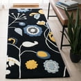 thumbnail image 3 of SAFAVIEH Soho Zoe Floral Wool Runner Rug, Black/Multi, 2'6" x 8', 3 of 8
