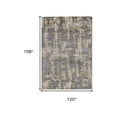 thumbnail image 5 of HomeRoots 511781 10 x 13 ft. Gray & Gold Abstract Stain Resistant Rectangle Area Rug, 5 of 5