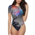 thumbnail image 1 of Fotbe Elephant Fireworks Celebration Body de Mujer con Cuello Redondo y Mangas Cortas, Sin Mangas Ajustado, Suave, Cómodo y Básico-XX-Large, 1 of 7