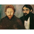 thumbnail image 2 of Edvard Munch 14x11 Gold Ornate Wood Frame and Double Matted Museum Art Print Titled - The Painter Paul Herrmann and the Doctor Paul Contard (1897), 2 of 4