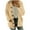 Khaki-A, variant on Womens Winter Sherpa Fleece Coat Solid Color Fuzzy Fleece Open Front Teddy Jacket with Pocket Long Sleeve Shawl Neck Button Cardigan Trendy Casual Fall Winter Plush Cardigan Purple S