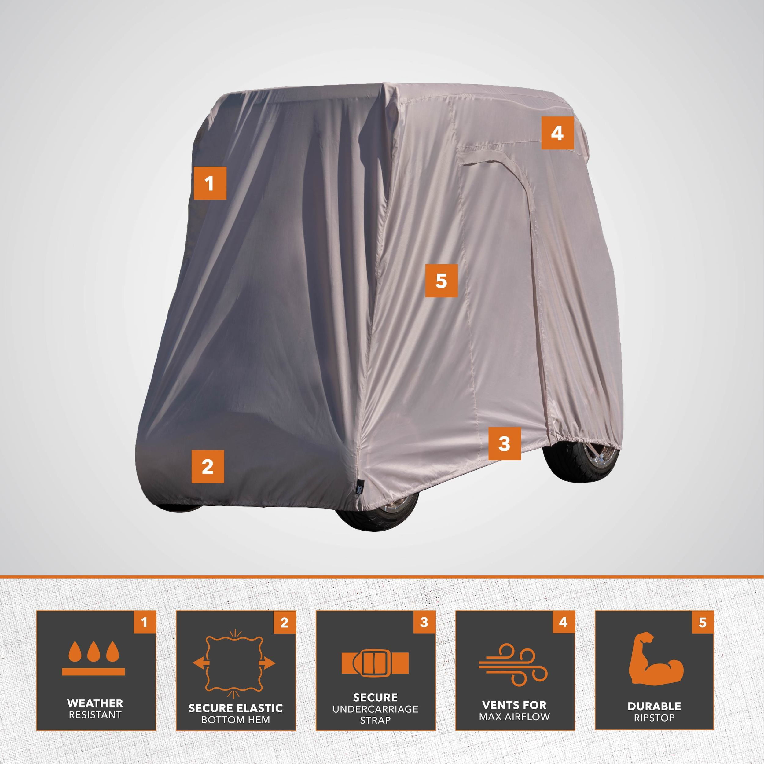 Modern Leisure® Sport Golf Cart Cover, 2-Person, Beige