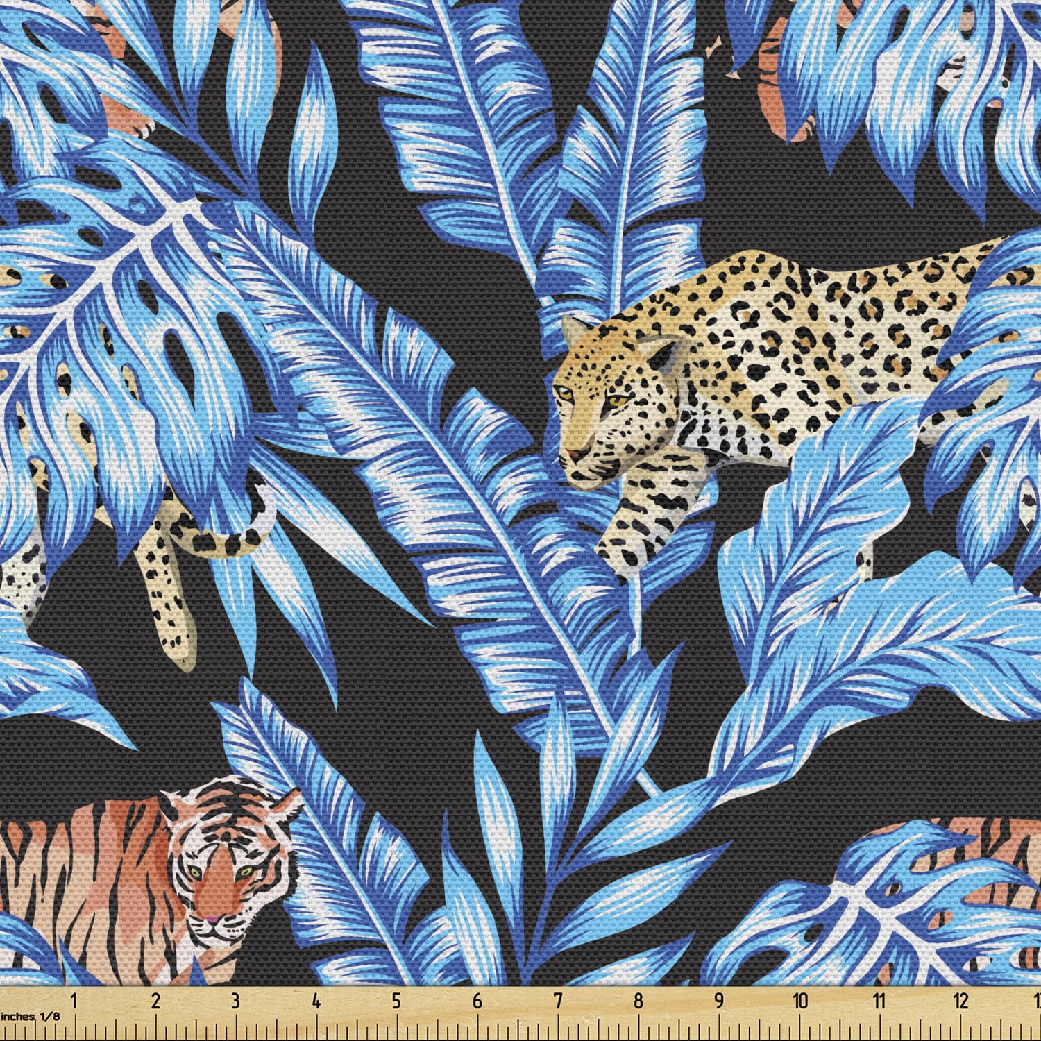 Home Decor Wall Hangings AMAZON tiger tropical jungle palm fronds fabric wall art wall decor