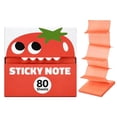 thumbnail image 2 of Cute Fruit Transparent Sticky Notes, Pull Out Clear Sticky Notes Dispenser 80 Sheets Kawaii Desk Stationery, 2 of 8