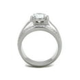 thumbnail image 3 of Men's 2.25 Ct Round Cut Cubic Zirconia, Silver Stainless Steel Ring Size 9, 3 of 5