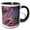 Black/White, variant on 3drose, American Goldfinch Male in Eastern Redbud Tree, Marion, Il, 11oz Two-tone Red Mug